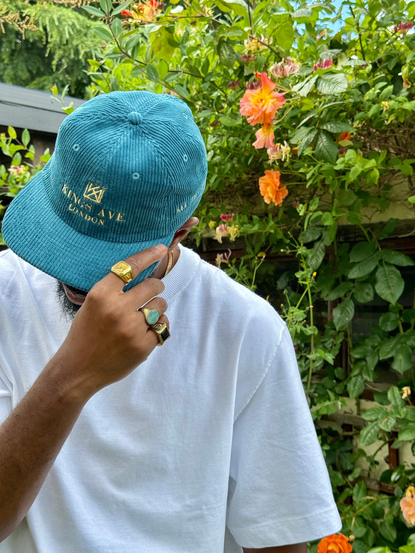 Best Teal Printed Hat | Teal Monogram Hat | Kings Avenue